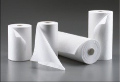 Cleanroom Wipe Rolls:Poly/Cell & Polyester:Non-woven & Knit