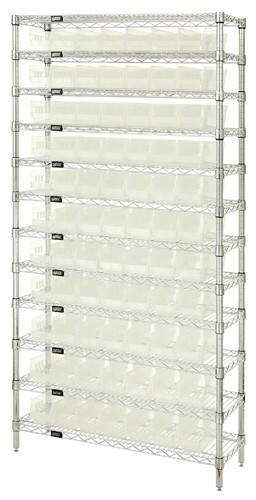 Clear-View Complete Bin Center 12" x 36" x 74"