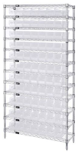 Clear-View Complete Bin Center 18" x 36" x 74"