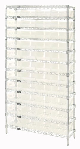Clear-View Complete Bin Center 18" x 36" x 74"