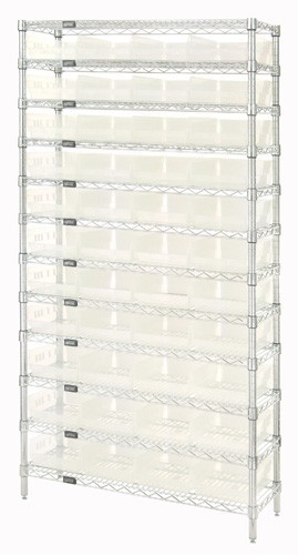 Clear-View Complete Bin Center 12" x 36" x 74"