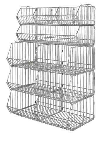 Quantum wire basket complete units - chrome 