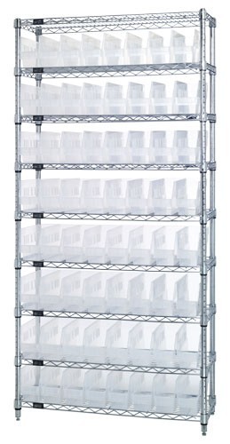 Wire Shelving Shelf Bin System - Complete Wire Package 