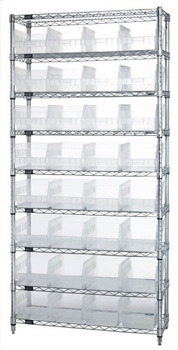 Wire Shelving Shelf Bin System - Complete Wire Package 