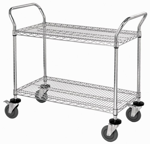 Quantum conductive wire utility carts - chrome 