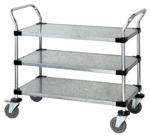 Quantum wire utility carts - chrome 48" x 18" x 37-1/2"