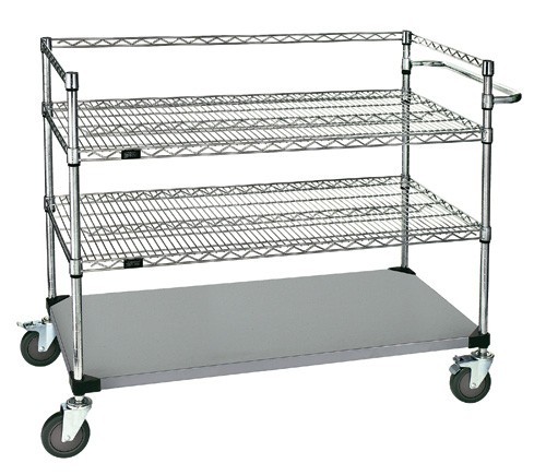 Open surgical case carts - 304 stainless steel finish 24" x 36" x 48"