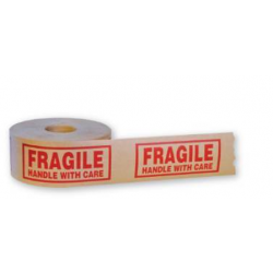 Tape Reinforced Paper 3x450' Kraft Water Activated"Fragile Handle With Care