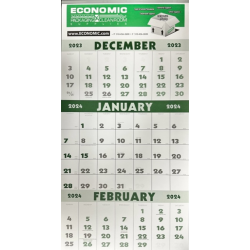 Economic Packaging 2024 Calendars: 3 Month Planner 50/CS