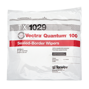 Wipe Poly/Knit 9x9 DbleKnit Sealed Edge Vectra 100/BG 10/CS