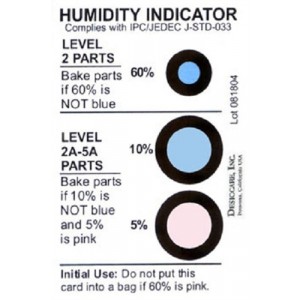 Humidity Indicator 3 dot 2x3 5/10/60% JEDEC CDF 125/CN