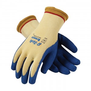 Glove Knit Seamless Kevlar w/Blue Latex Grip LG 1DZPR/BG 12/CS