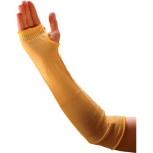 Sleeve 18" Yellow Single Ply Kevlar w/ Thumb Hole 144/CS