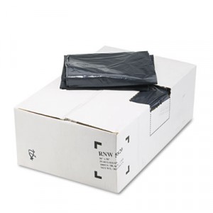 Recycled Can Liners, 55-60 gal, 2 mil, 38x58, Black, 100/Carton