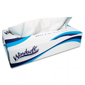 Facial Tissue in Pop-Up Box, 2-Ply, White, 100/Box