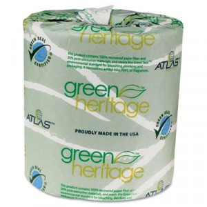 Green Heritage Bathroom Tissue, 2-Ply Sheets, White