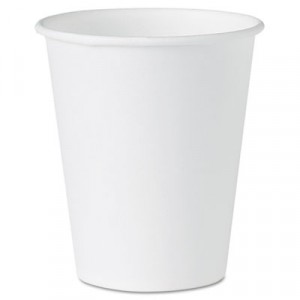White Paper Water Cups, 4 oz, White