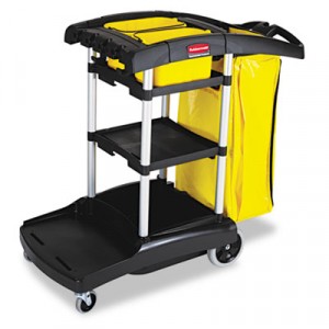 Cart 22x49.25x44 For Cleaning w/33Gal Bag & Caddies