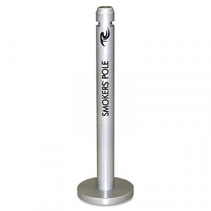 Smoker’s Pole, Round, Steel, Silver