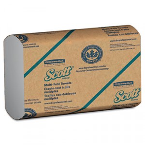 SCOTT Multifold Paper Towels, 9 1/5x9 2/5, White 250/PKG 16/CS