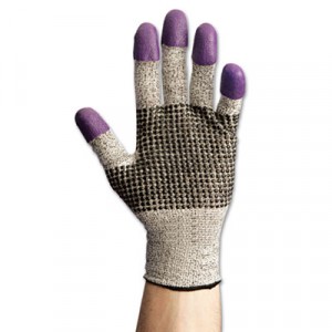 JACKSON SAFETY G60 Purple Nitrile Gloves, Size 8 (Medium), Black/White