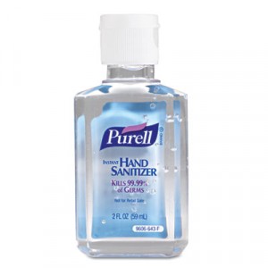 Instant Hand Sanitizer Personal Squeeze Bottle, 2 oz, Clear