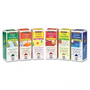 Assorted Herbal Tea Packs, Six Flavors, 28 Bags Of Each Flavor