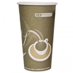 Evolution World 24% PCF Hot Drink Cups, 20 oz, Gray