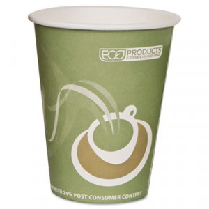Evolution World 24% PCF Hot Drink Cups, Sea Green, 12 oz