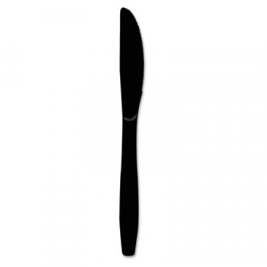 Plastic Cutlery, Heavy Mediumweight Knives, Black