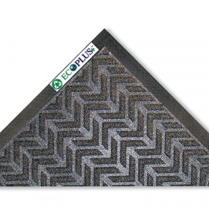 EcoPlus Wiper/Scraper Mat, P.E.T. Polyester, 35x59, Charcoal