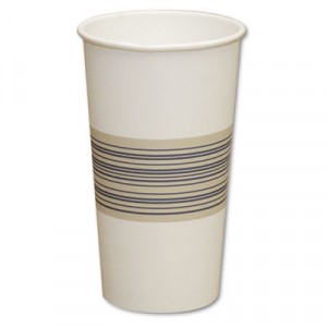 Paper Hot Cups, 20 oz, Blue/Tan