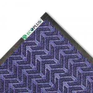 EcoPlus Wiper/Scraper Mat, P.E.T. Polyester, 45x70, Midnight Blue