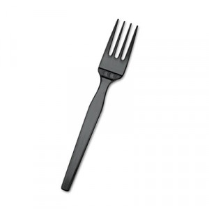 SmartStock Plastic Cutlery Refill, Forks, Black