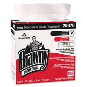 Heavy Duty Shop Towels, 9 1/8x16 1/2, White