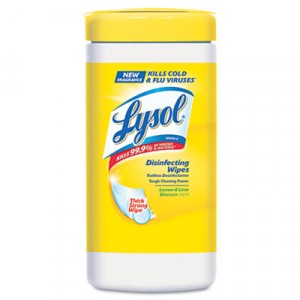 Wipes Disinfecting Lysol Lemon and Lime Blossom 80 wipes/CN 6/CS