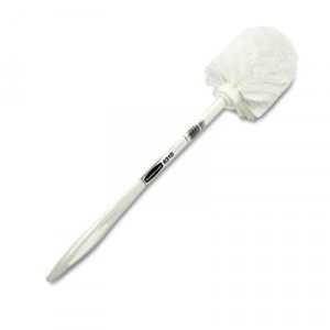 Toilet Bowl Brush 10" Handle White Plastic