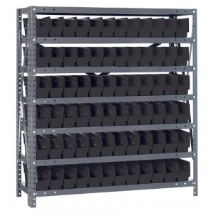 Quantum shelf bin units 12" x 36" x 39" Black