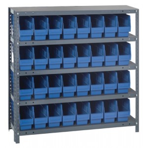 Steel Shelving Shelf Bin System 18" x 36" x 39" Blue