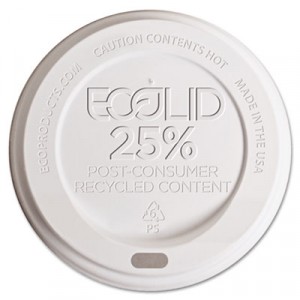 Eco-Lid 25% Recycled Content Hot Cup Lid, Fits 8 oz Cups