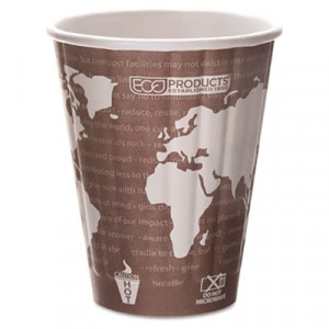 World Art Insulated Hot Cups, 8 oz., Maroon/White