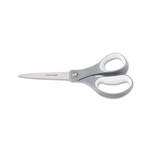 Scissors 8' Length Straight Softgrp Stainless Steel Grey/White