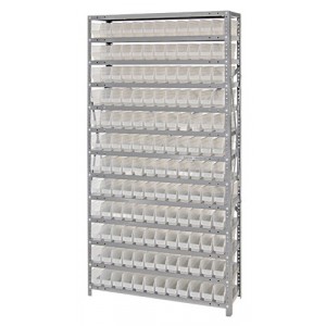 Clear-view quantum shelf bin units 12" x 36" x 75"