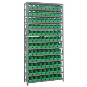 Shelf Bin System 18" x 36" x 75" Green