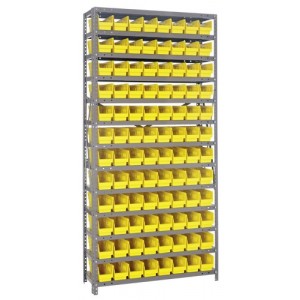 Shelf Bin System 18" x 36" x 75" Yellow