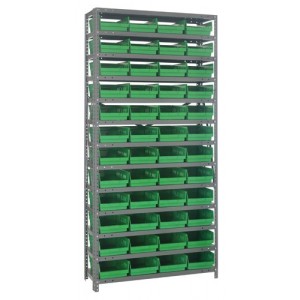 Shelf Bin System 18" x 36" x 75" Green