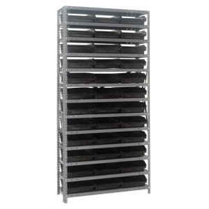 Shelf Bin system 18" x 36" x 75" Black