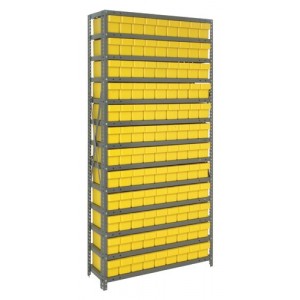 Euro Drawers Shelving System 12" x 36" x 75" Yellow