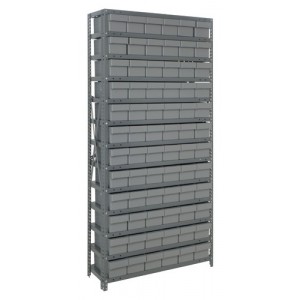 Euro Drawers Shelving System 12" x 36" x 75" Gray