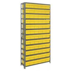 Euro Drawers Shelving System 12" x 36" x 75" Yellow